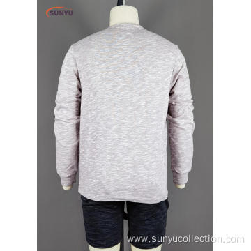 Men's half placket cotton french terry sweatshirt